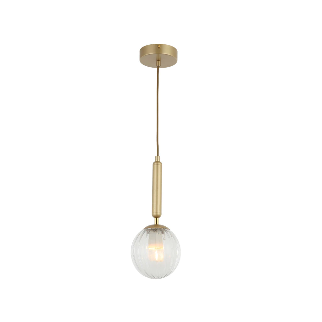 Luminaria Pendente Led Bruna E27 Bivolt Dourado Avant