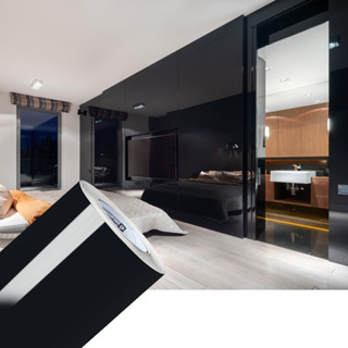 Papel Contact Adesivo Para Móveis Geladeira Eletros Portas Preto Brilho 0,50 Metros