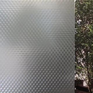 Pelicula Eletrostatica para Vidro Blindex Modelo Cubo Geométrico 200x60cm