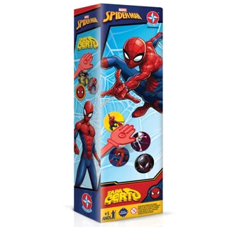 JOGO TAPA CERTO SPIDERMAN ESTRELA MÃOZINHA MARVEL HOMEM ARANHA FICHAS CARTAS CLÁSSICO FAMÍLIA MESA
