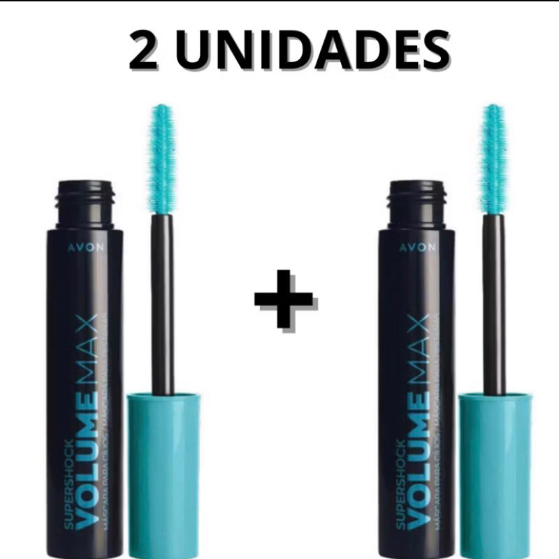 kit 2 Máscaras Para Cílios Supershock Volume Max Avon | Shopee Brasil