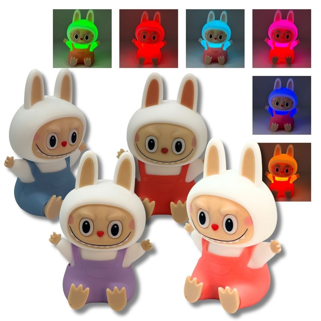 Abajur de Silicone Labubu Luz RGB para Quarto Infantil | Shopee Brasil