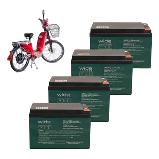Kit Bateria Ciclo Profundo 12v 15ah Wide Bicicleta Elétrica Scooter em Oferta na Shopee