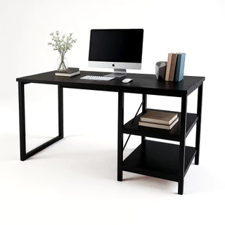 Mesa Escrivaninha Com Nichos Home Office Estudo Estilo Industrial Gamer Escritório