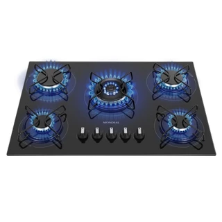 Fogão Cooktop 5 Bocas Gás Mondial CTG-03 Preto Inox Bivolt em Oferta na Shopee