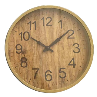 Relógio de Parede Redondo Wood PVC 31cm