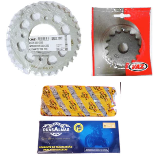 Kit Transmissão 34/16 Suzuki Intruder 125, YES 125, GN 125, Alta Performance