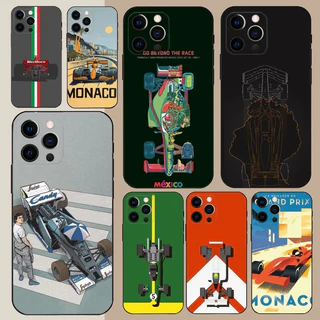 Fórmula 1 F1 Estojo Para iPhone Apple 15,14,13,12,11 , Pro , X , XS , Max , XR , Plus , Mini Soft Black Cover kz0