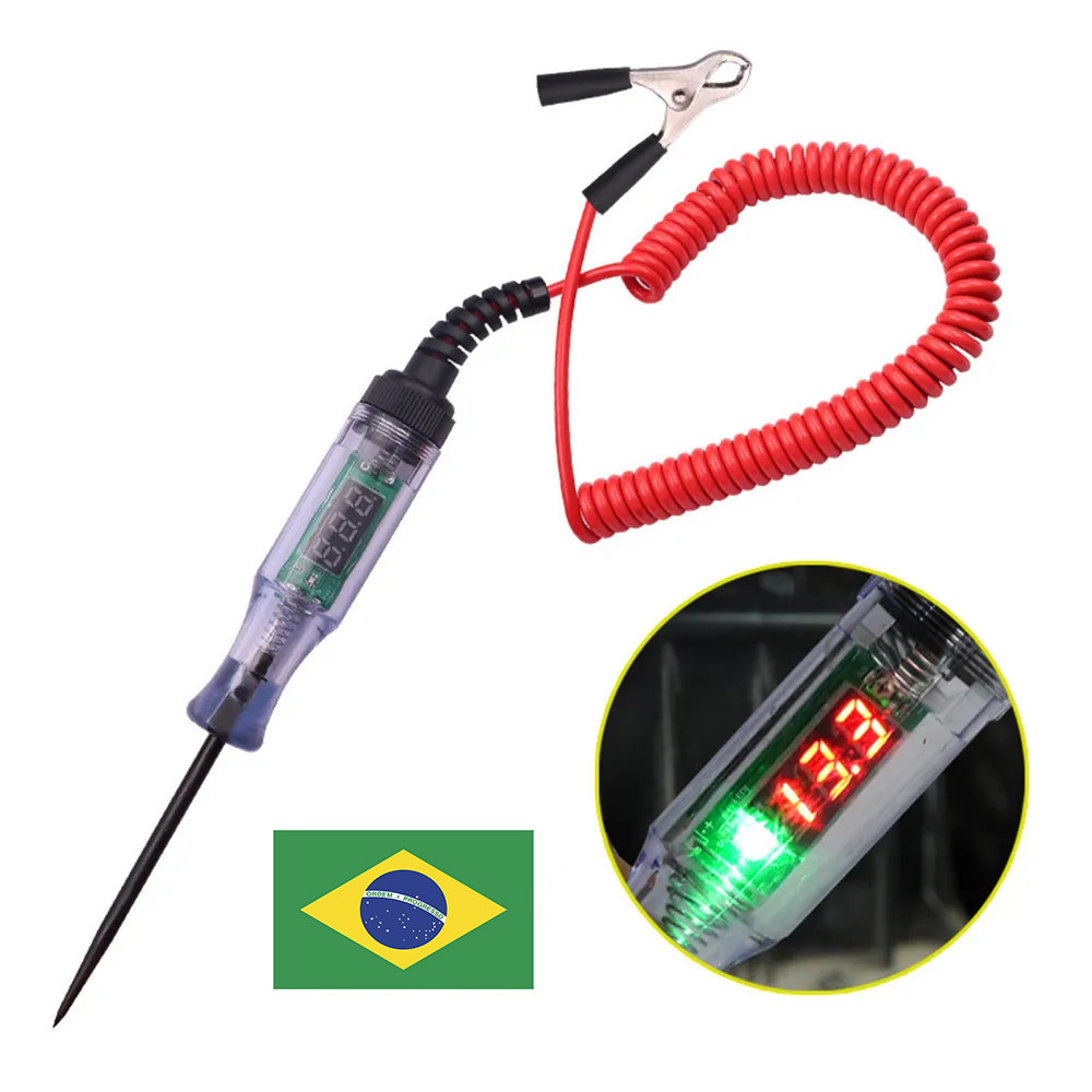 Testador De Circuito De Tensão Para Caminhão De Carro Ferramentas Auto 3V-48V Sonda De Diagnóstico Elétricas Caneta De Medição