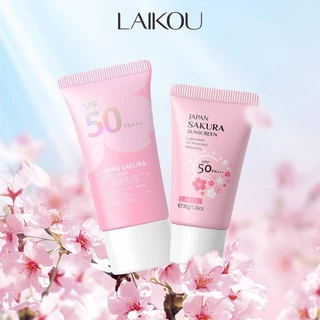 Loção Protetora Solar Facial 30g + 50g Fps 50 PA + + 【 LAIKOU Japão Sakura Sunblock 】 UV Proteção Refrescante Leve
