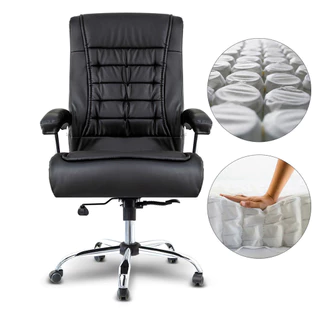 Cadeira de Escritório Presidente Big com Molas Ensacadas Original Best Chair em Couro Sintético