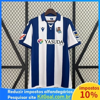 24-25 Real Sociedad Home Time Camisa Futebol T-shirt Futebol de Alta Qualidade N3RO