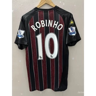 08-09 Manchester City ROBINHO KOMPANY personalizado de alta qualidade Retro camisa de futebol