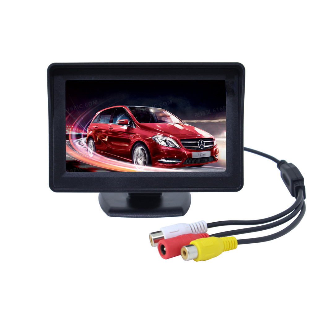 Kit Tela Visor Monitor Lcd 4.3 Polegadas + Câmera De Ré Hd | Shopee Brasil