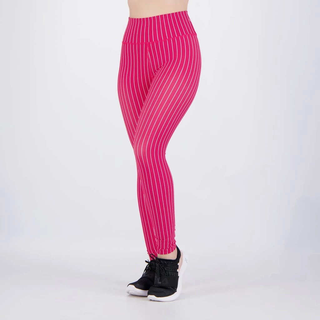 Calça Legging Fila Sport Pinstripes Feminina Vermelha