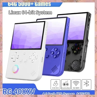 [Rbw] RG40XXV Retro Console De Jogos Portátil 64G 5000 + 64 Bits Linux 4.0'IPS Tela WIFI RGB Joystick Videogame Player A