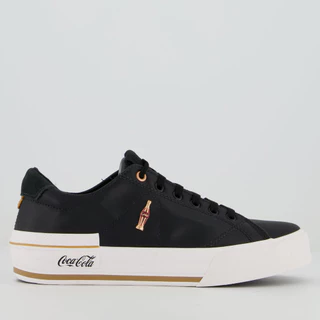 Tênis Coca Cola Leblon Town Feminino Preto e Cobre