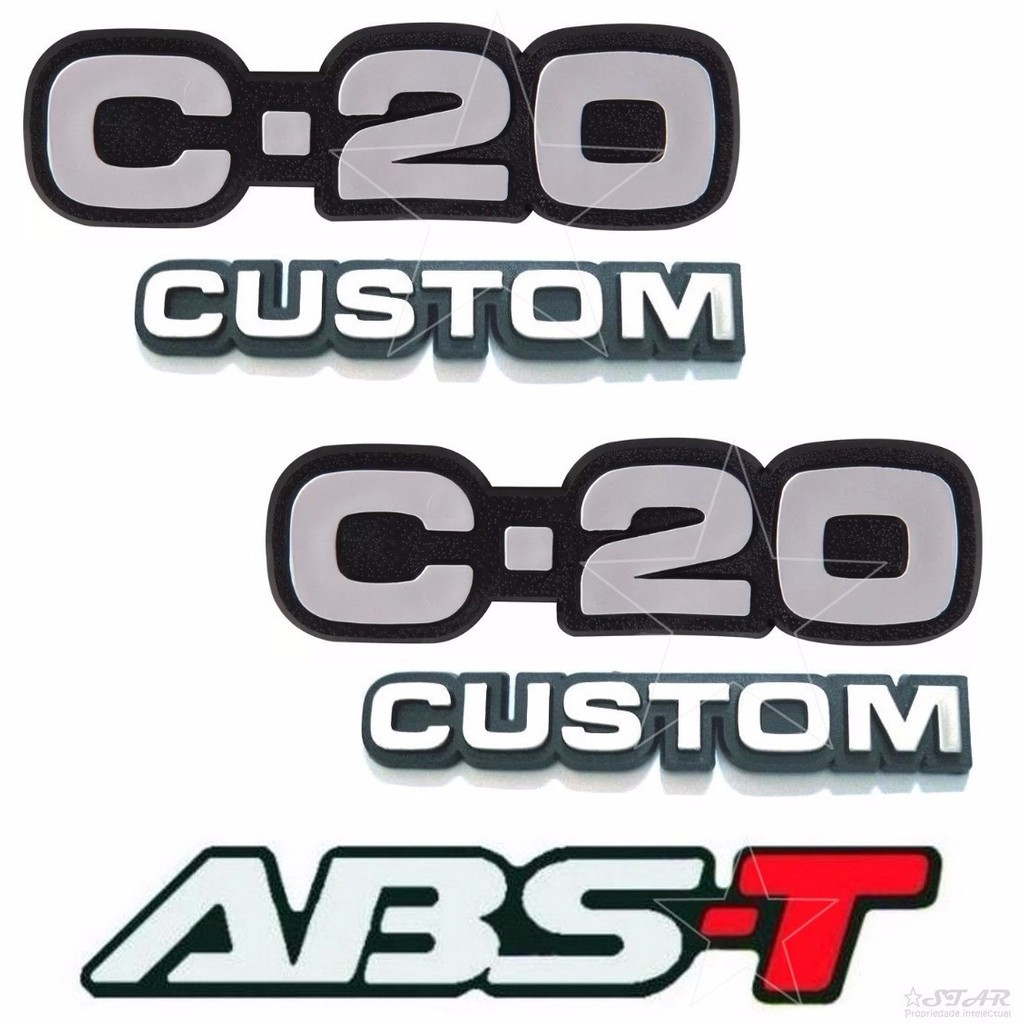 Símbolos C20 Custom + Abst - 1993 À 1997 - Modelo Original | Shopee Brasil