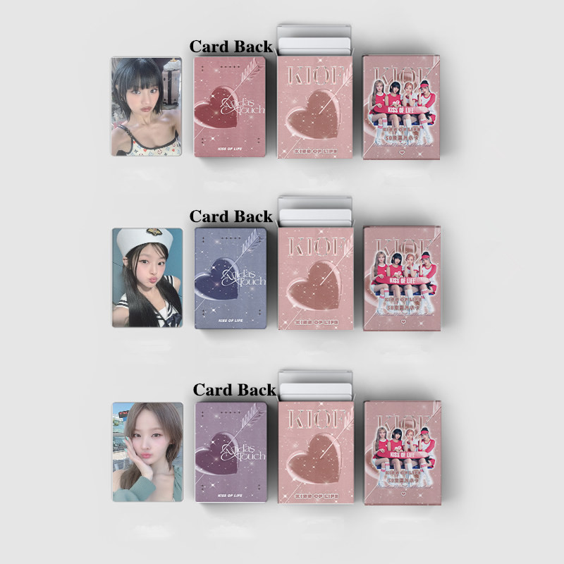 50 Pçs/Caixa KISS OF LIFE Cartão Laser Photocards Holográfico LOMO