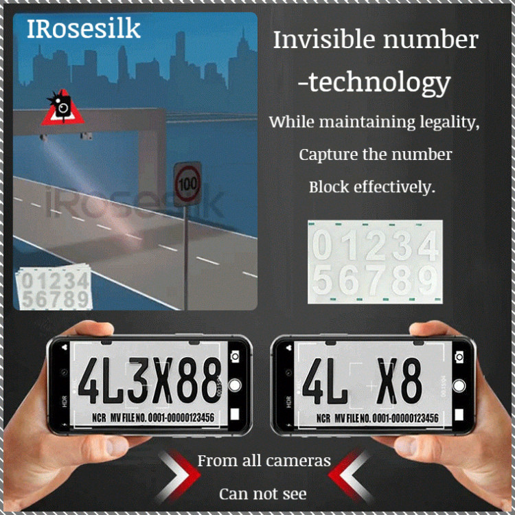 Adesivo Portátil Vida ÚTil Placa De Carro Proteção Contra Adesivo Placa Carro Anti Radar