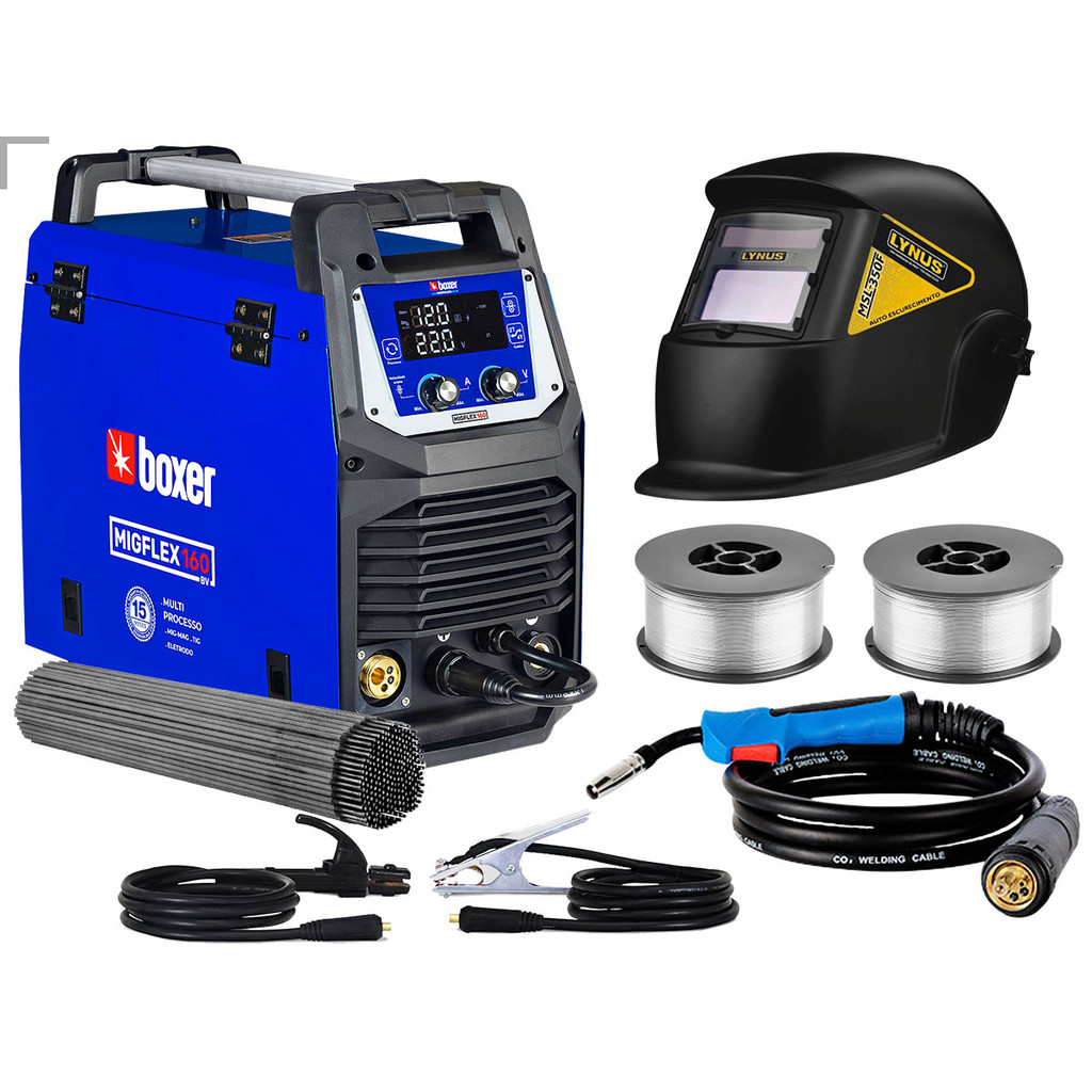 Soldador Inversora Solda Mig Flex 160 Tig Eletrodo Arames 1kg 0.8mm ...