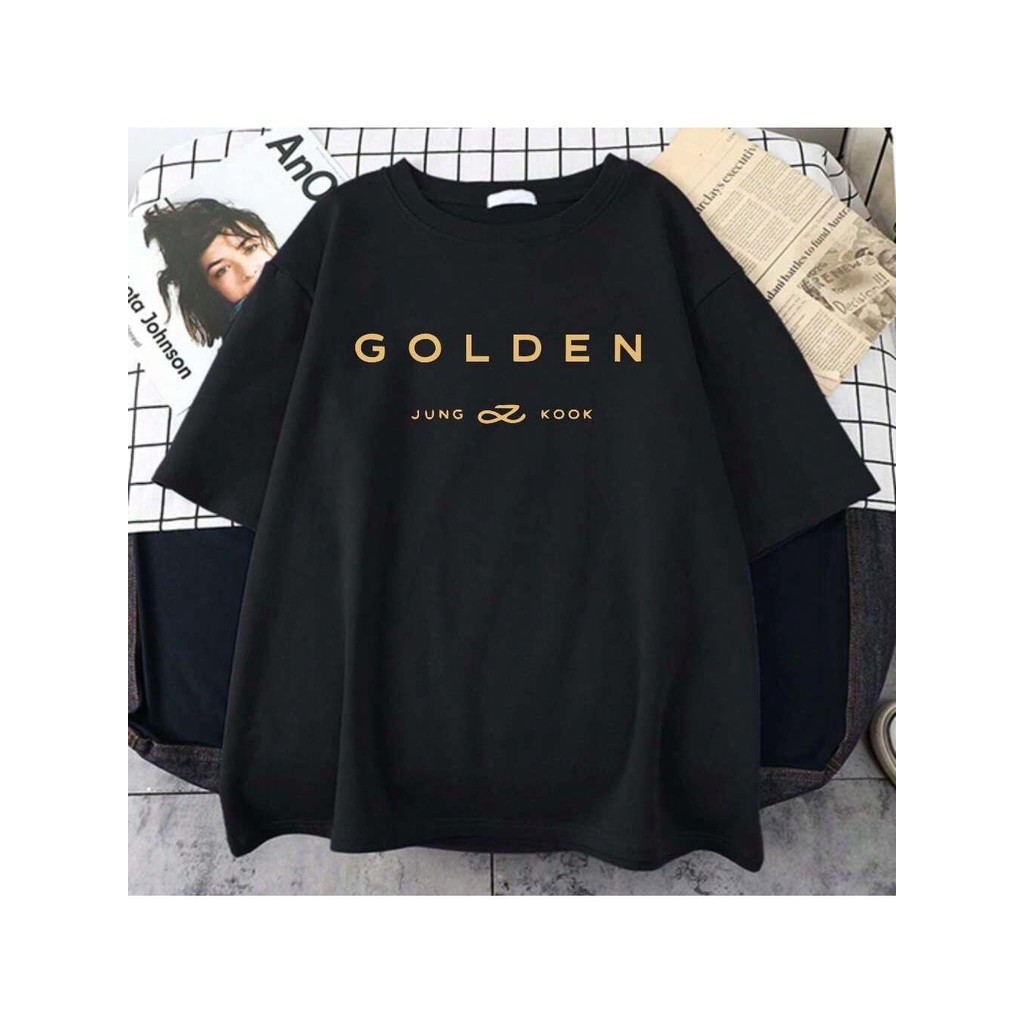 JUNG KOOK GOLDEN Tシャツ ブラック Lサイズ jk-golden-