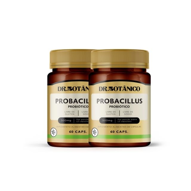 KIT 02 UN PROBACILLUS 500MG 60 CAPSULAS - DR. BOTÂNICO | Shopee Brasil