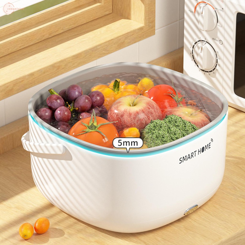 Escova Ultrassônica Para Lavar Frutas E Legumes - 3 Modos, À Prova D'Água
