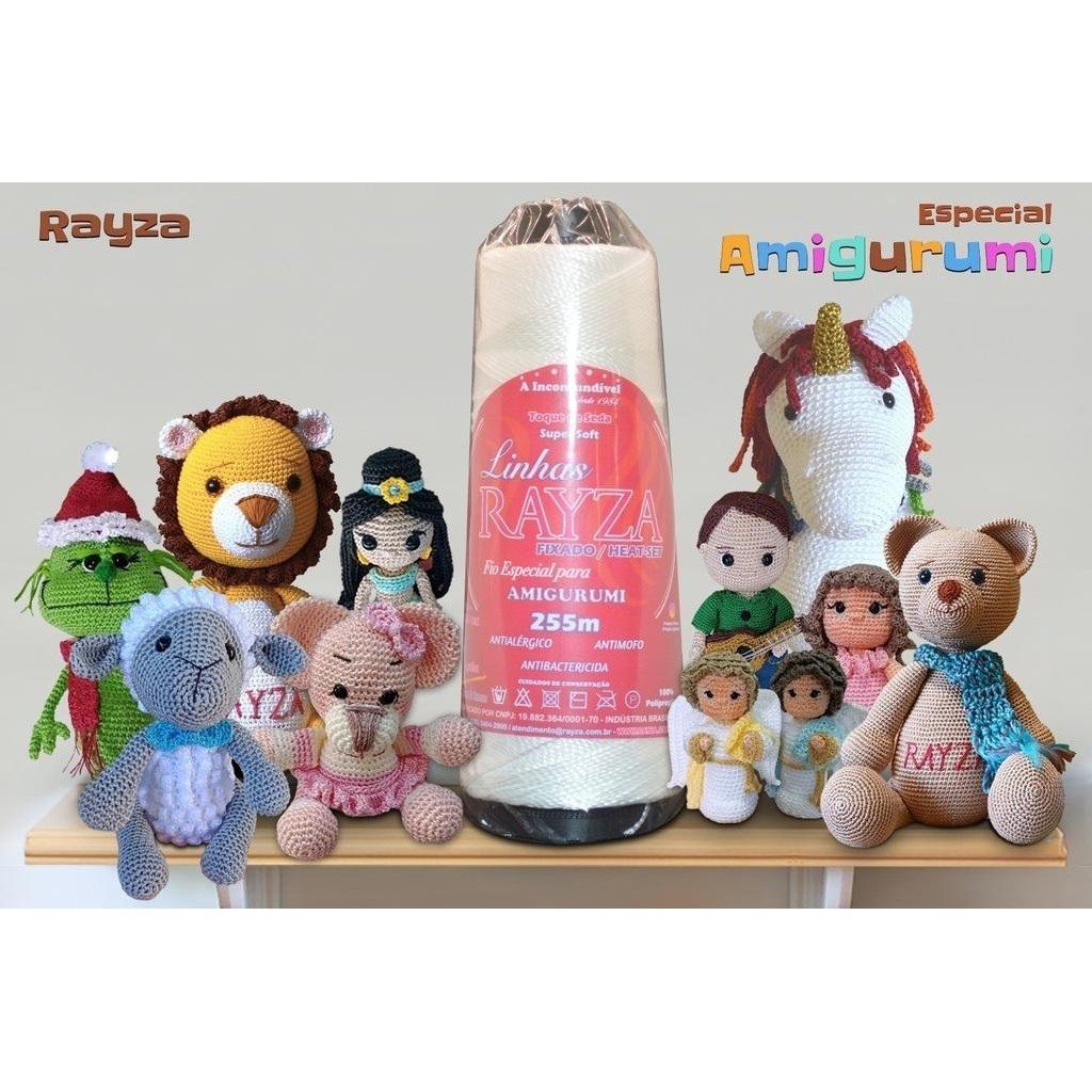 Linha RAYZA Amigurumi - Ideal para Crochê e Amigurumi - Tex 288 - Cor ...