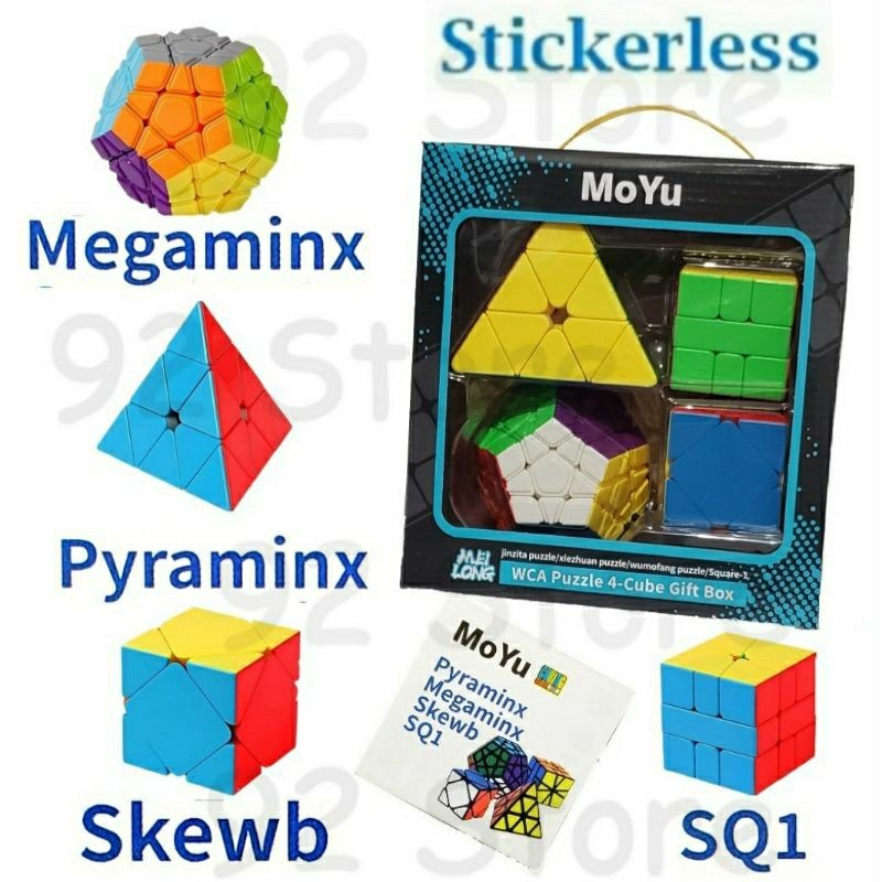 PYR PEELING PLUS 4箱セット Original Box 4 Cubo Mágico Moyu Megamix + Pyramix + Skewb + Square