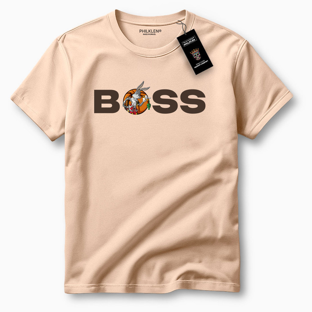 Camiseta Masculina de Algodão Camisa Estampada Boss Camisa Qualidade Premium- Philklen-10502