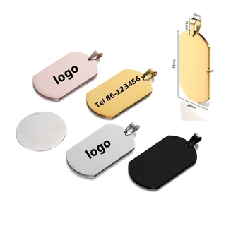 St.kunkka 316L Gravação a Laser Gratuita Nome Personalizado LOGO Placa de identificação Personalizada LOGO Placa de identificação Personalizada LOGO Placa de identificação Personalizada LOGO Fivela de ligação em aço inoxidável sem gravação