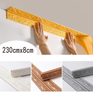 Adesivos 3D De Espuma Para Parede De Borda De Podem Ser Dobrados Em Meio Autocolante Linha De Canto De Baseboard À Prova D