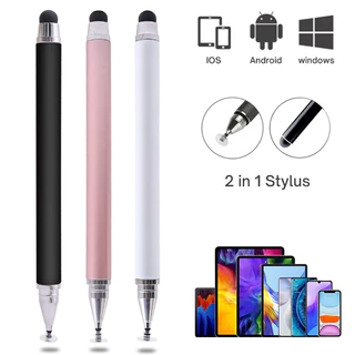 Canetas stylus capacitivas multiuso para tablet inteligente 2 em 1 podem ser compatíveis com caneta de desenho /ipad/Android, todas as telas de toque capacitivas