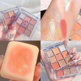 【 2023 Quente Sale 】 Eye Sombra Matte Glitter Paleta Maquiagem 9 Cores Eyeshadow Loose Powder