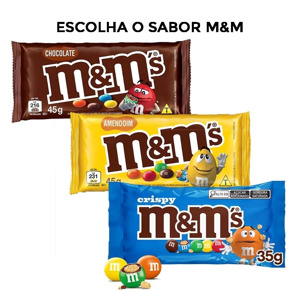 Confeito Chocolate M&Ms Individual 35g a 45g - Escolha o Sabor! Ao