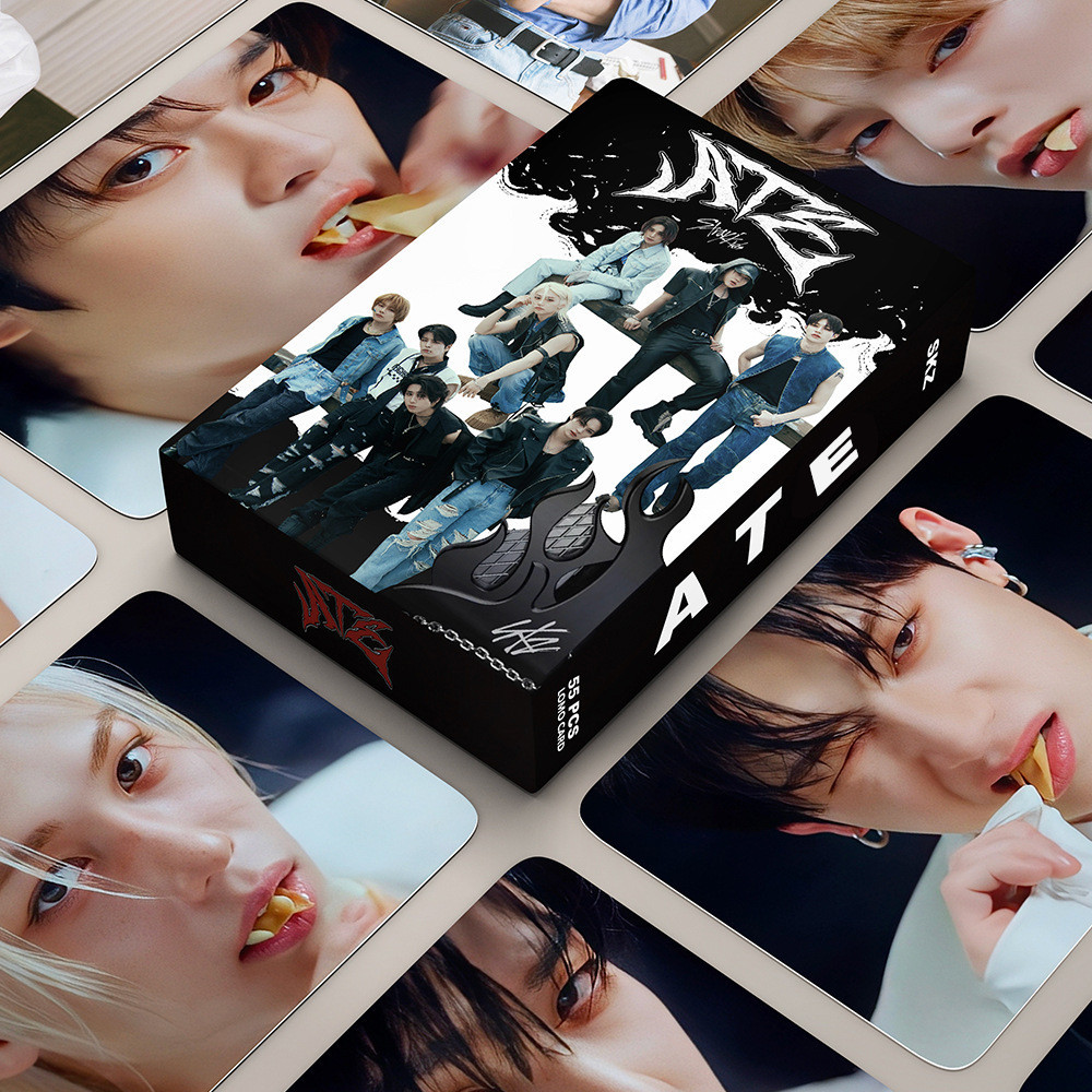 55pcs STRAY KIDS SKZ HOP Lomo Cartões ATE Perder My Breath Magic
