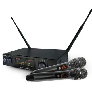 2 Microfones Sem Fio Uhf Uhxpro02mm Mão Profissional Lyco