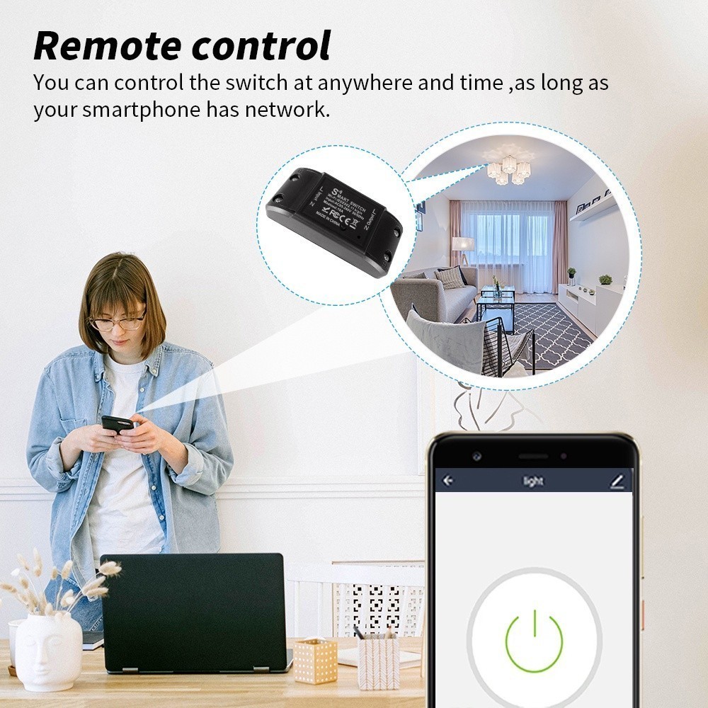 Interruptor Inteligente WiFi Smart switch Suporte eWeLink APP  Home Controle De Voz