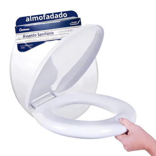 Assento Sanitário Tampa Vaso Almofadado Oval Deca Celite Logasa Incepa Slim Universal