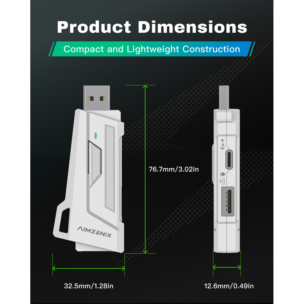 Aimzenixzenix AX200 PC Gaming K & M Converter/Adapter