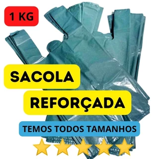 Sacola Plástica Reforçada Reciclada Diversos Tamanho ESCOLHA O TAMANHO