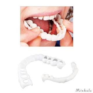 [Miskulu] Dentaduras De Silicone De Facetas Falsas Superiores/Baixas Em Gel-2 Tipos A Escolher