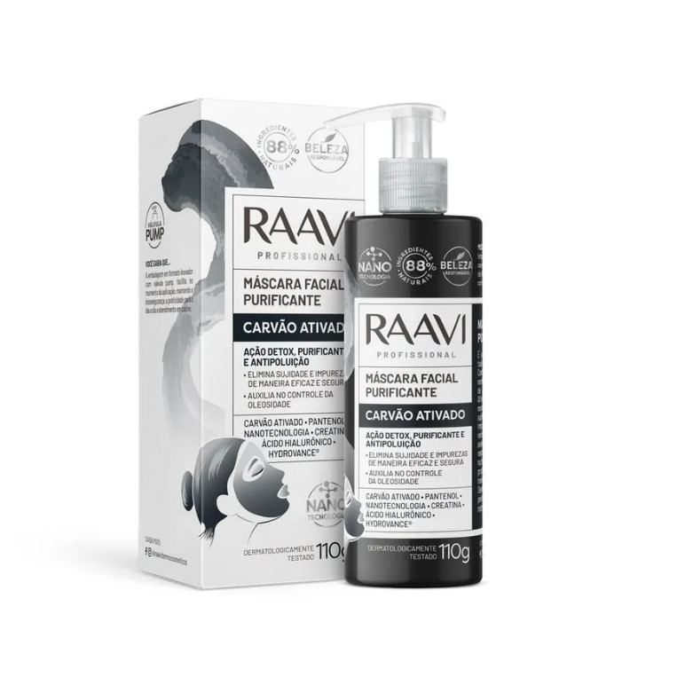 Imagem do produto Mascara Facial Carvao Ativado 110g Raavi