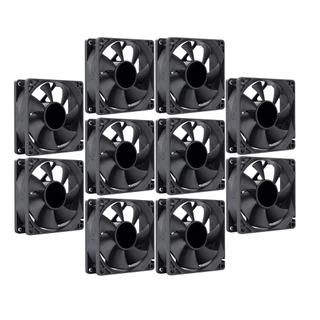 Kit 10 Fan Cooler Ventoinha 80x80x25 12v