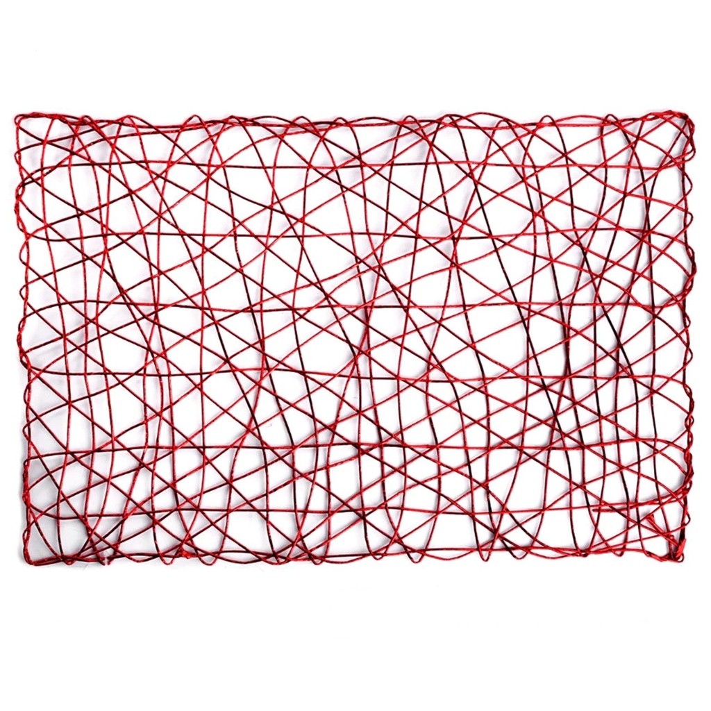 Jogo Americano de Natal Vermelho Retangular 44cm