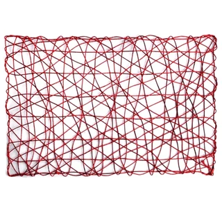 Jogo Americano de Natal Vermelho Retangular 44cm