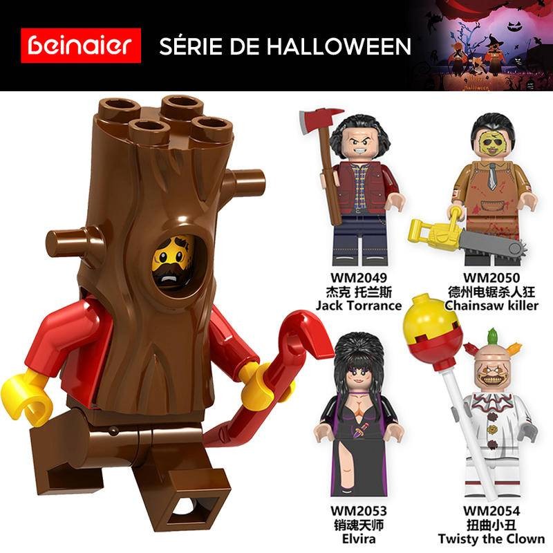 Halloween crianças montadas blocos de construção minifigura brinquedos