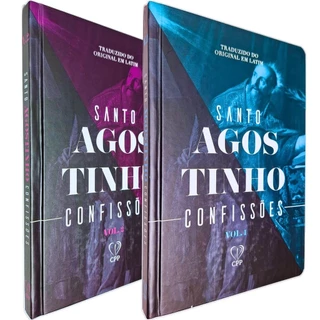Coleção Santo Agostinho Confissões Volumes 1 e 2 Traduzido do Original em Latim Capa Dura Casa Publicadora Paulista