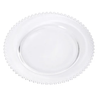 Prato Fundo Pérola Transparente 32x3Cm em Oferta na Shopee